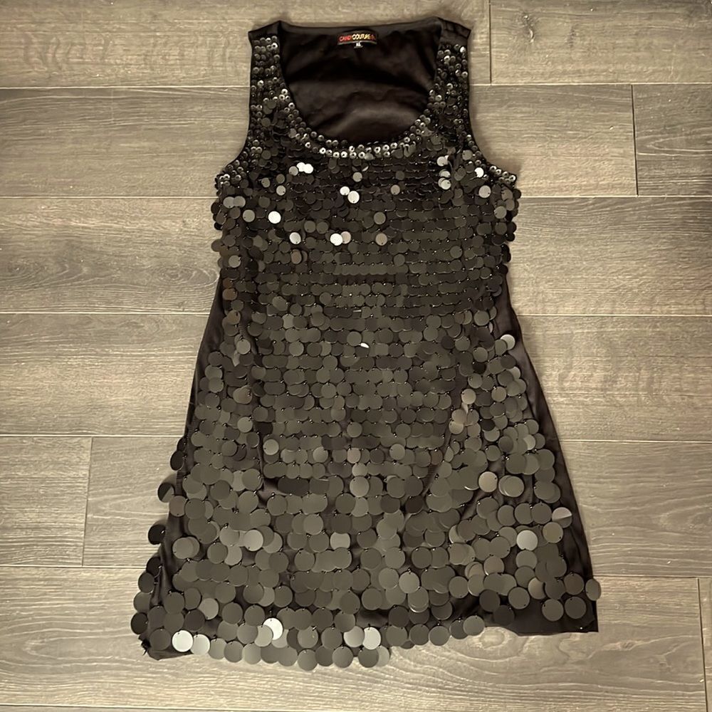XL Candy Couture Sequin Disc Mini Dress